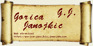 Gorica Janojkić vizit kartica